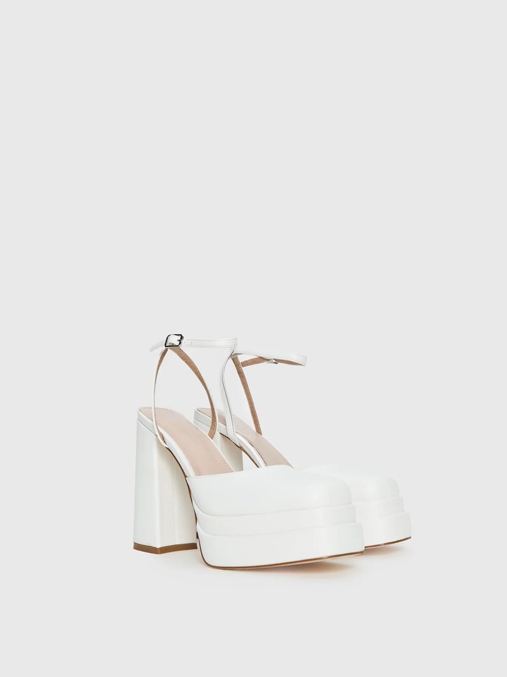 Princess Polly White Platform Heels